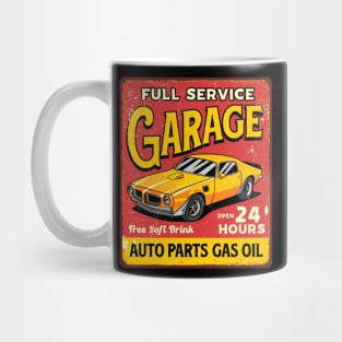 Retro Vintage Automotive Tin Sign Mug